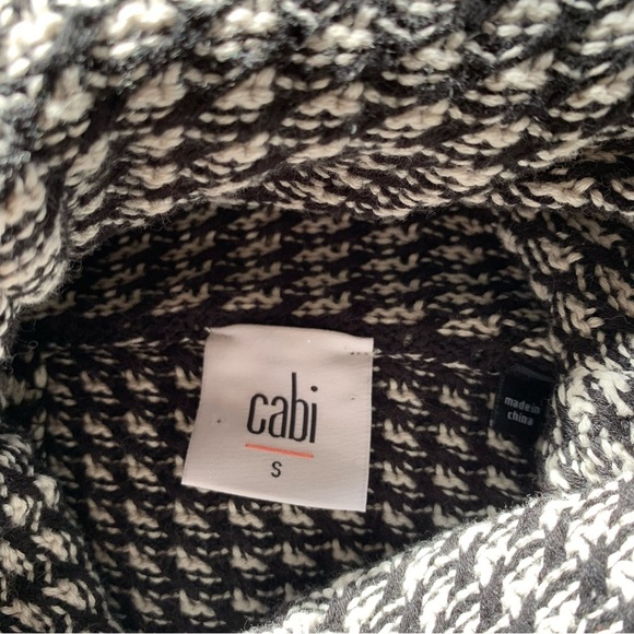 CAbi Fergie Split Black/White Turtleneck - Sz S - Picture 9 of 15